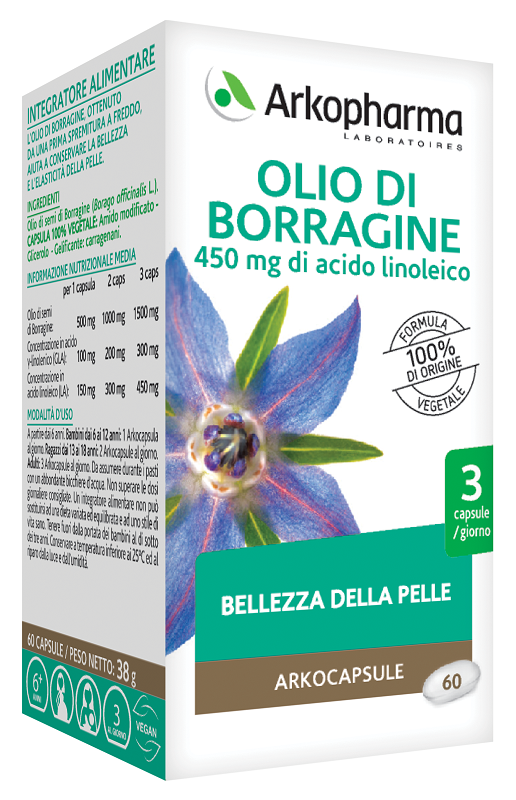 ARKO CAPSULE OLIO BORRAGINE 60 CAPSULE - Farmacianuova.eu