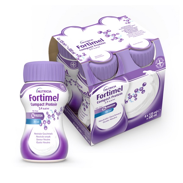 NUTRICIA FORTIMEL COMPACT PROTEIN GUSTO NEUTRO 4 BOTTIGLIE DA 125 ML - Farmacianuova.eu