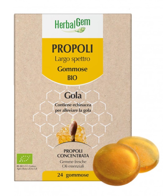 HERBALGEM BIO PROPOLI 24 GOMMOSE - Farmacianuova.eu