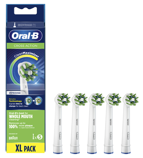 ORALB CROSS ACTION EB50 TESTINE PER SPAZZOLINO ELETTRICO 5 PEZZI - Farmacianuova.eu