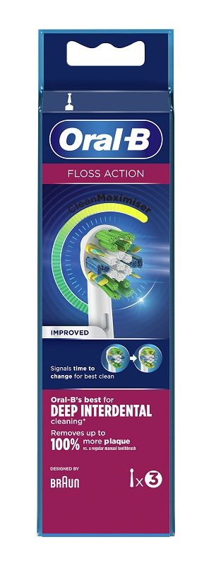 ORALB FLOSS ACTION EB25 TESTINA PER SPAZZOLINO ELETTRICO 3 PEZZI - Farmacianuova.eu