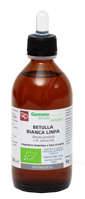 BETULLA BIANCA LINFA MACERATO GLICERINATO BIO 200 ML - Farmacianuova.eu