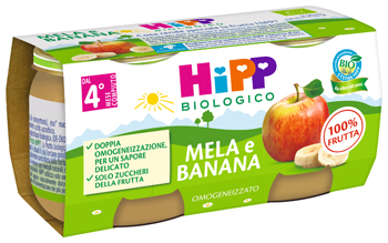 HIPP BIO OMOGENEIZZATO MELA/BANANA 2X80 G - Farmacianuova.eu