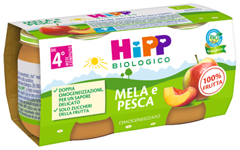 HIPP BIO OMOGENEIZZATO MELA/PESCA 2 X 80 G - Farmacianuova.eu