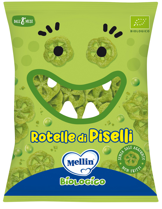 MELLIN SNACK BIO ROTELLE PISELLI 20 G - Farmacianuova.eu