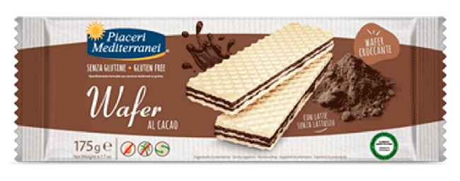 PIACERI MEDITERRANEI WAFER CACAO 175 G - Farmacianuova.eu