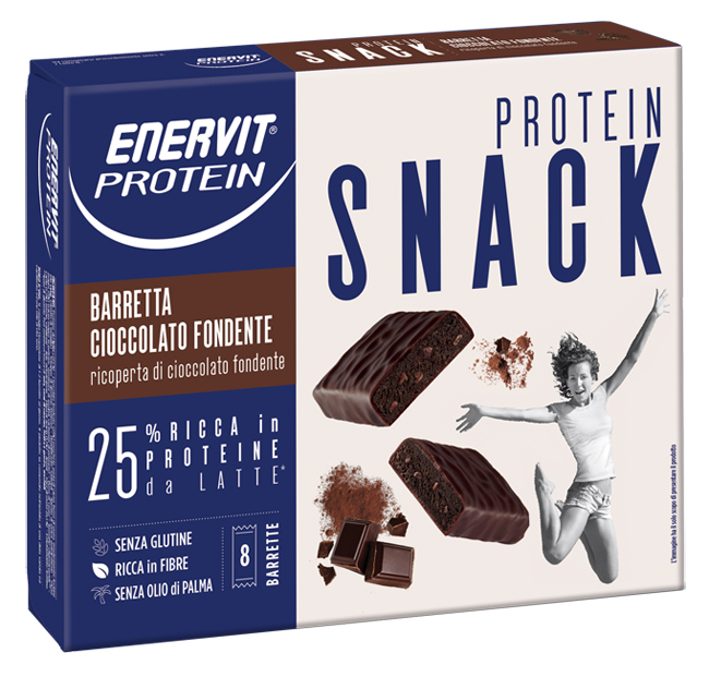 ENERVIT PROTEIN SNACK FONDENTE 8 BARRETTE 27 G - Farmacianuova.eu