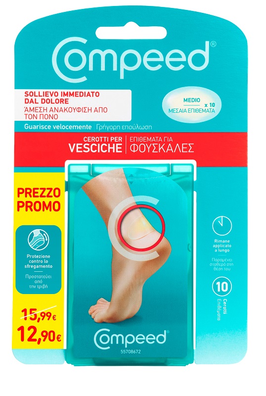 COMPEED CEROTTO VESCICHE MEDIO 10 PEZZI PROMO - Farmacianuova.eu