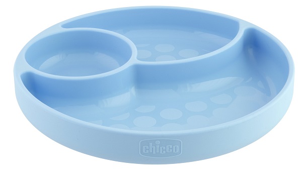 CHICCO PIATTO SILICONE VENTOSA BLU - Farmacianuova.eu
