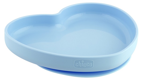 CHICCO PIATTO CUORE VENTOSA SILICONE BLU - Farmacianuova.eu