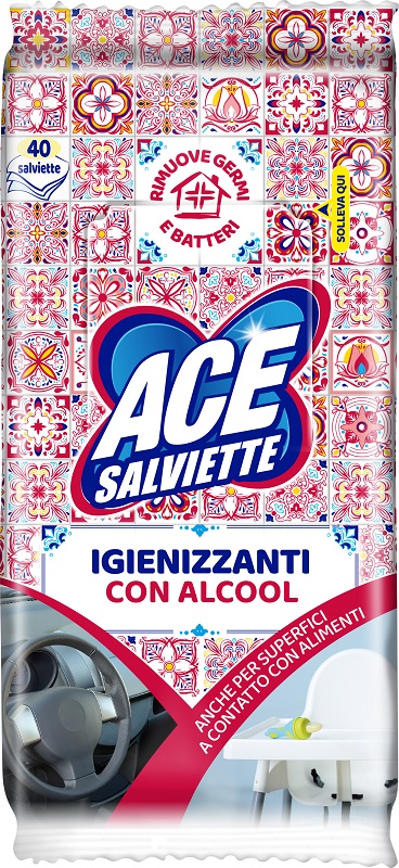 ACE SALVIETTE IGIENIZZANTI ALCOOL 40 PEZZI - Farmacianuova.eu
