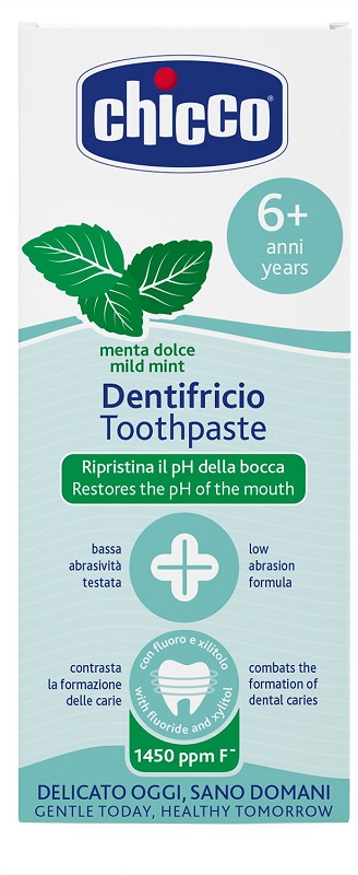 CHICCO DENTIFRICIO MENTA DOLCE 6 ANNI+ CON FLUORO - Farmacianuova.eu