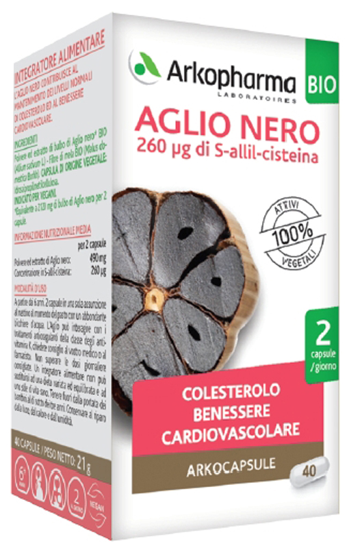 ARKOCAPSULE AGLIO NERO BIO 40 CAPSULE - Farmacianuova.eu