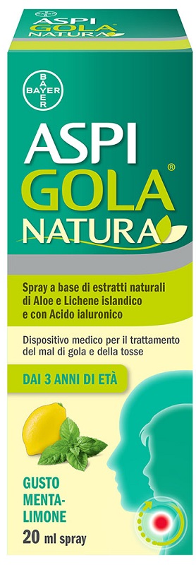 ASPI GOLA NATURA SPRAY MENTA LIMONE 20 ML scadenza 01.2026 - Farmacianuova.eu