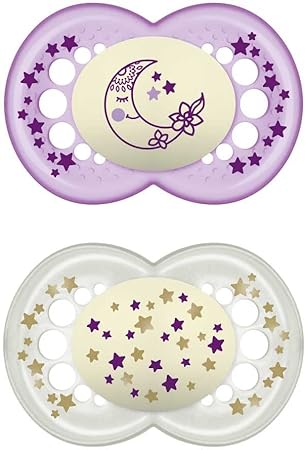 MAM SUCCHIETTO ORIGINAL NIGHT 6+ MESI SILICONE FEMMINA 2 PEZZI - Farmacianuova.eu