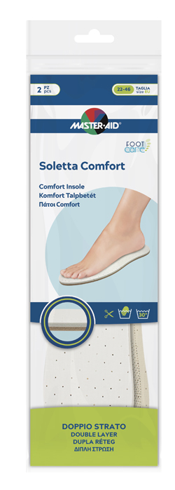 MASTER-AID FOOTCARE SOLETTA COMFORT RITAGLIABILE 2 PEZZI - Farmacianuova.eu