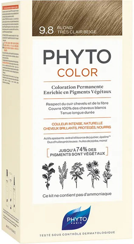 PHYTOCOLOR 9,8 BIONDO CHIARISSIMO CENERE LATTE 50 ML + CREMA 50 ML + MASCHERA 12 ML - Farmacianuova.eu