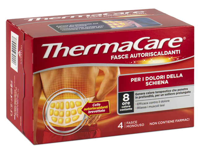 FASCIA AUTORISCALDANTE A CALORE TERAPEUTICO THERMACARE SCHIENA 4 PEZZI - Farmacianuova.eu