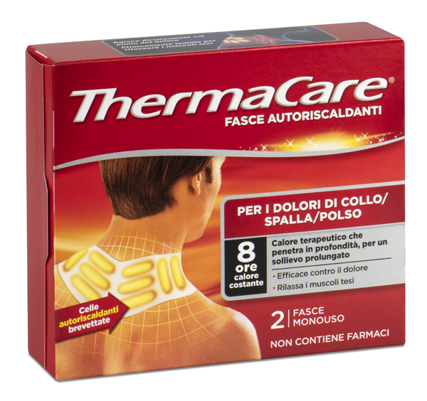 FASCE AUTORISCALDANTI A CALORE TERAPEUTICO THERMACARE COLLO/SPALLA/POLSO 2 PEZZI - Farmacianuova.eu
