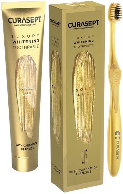 CURASEPT GOLD LUXURY WHITENING DENTIFRICIO 75 ML - Farmacianuova.eu