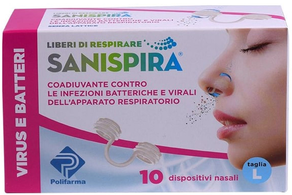 SANISPIRA VISUR & BATTERI FILTRO NASALE LARGE 10 PEZZI - Farmacianuova.eu