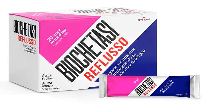 BIOCHETASI REFLUSSO 20 STICK AROMA ARANCIA - Farmacianuova.eu