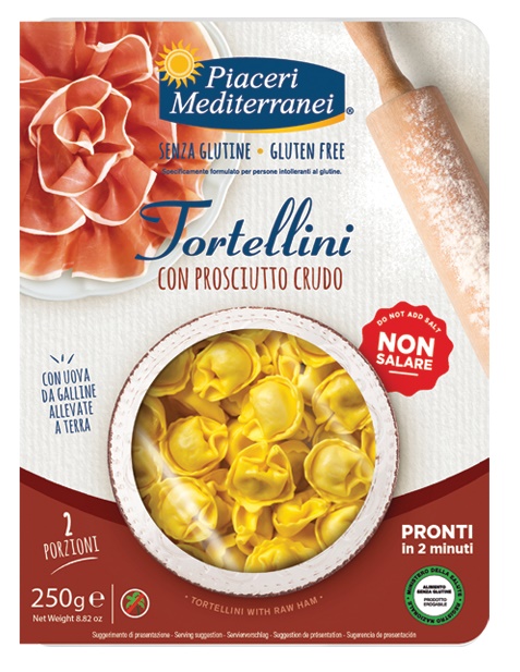 PIACERI MEDITERRANEI TORTELLINI PROSCIUTTO 250 G - Farmacianuova.eu