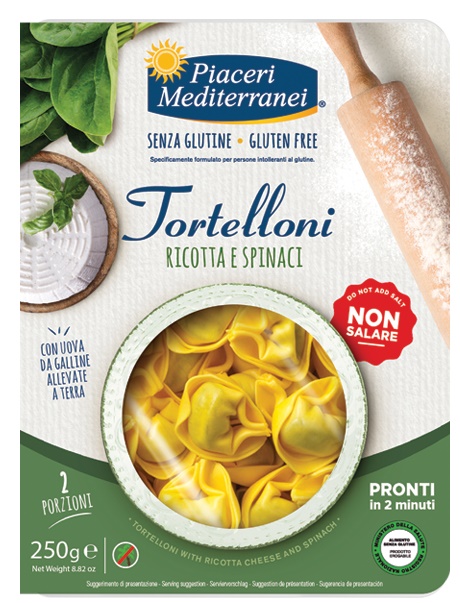PIACERI MEDITERRANEI TORTELLONI RICOTTA SPINACI 250 G - Farmacianuova.eu