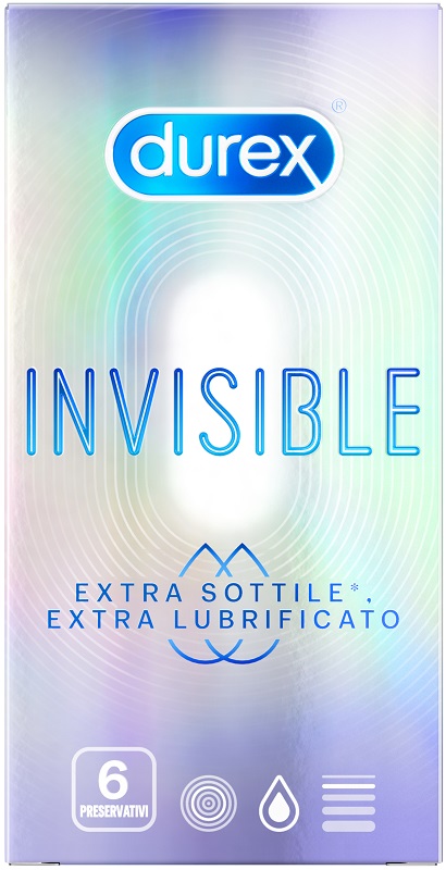 DUREX INVISIBLE EXTRA LUBRIFICATO 6 PEZZI - Farmacianuova.eu