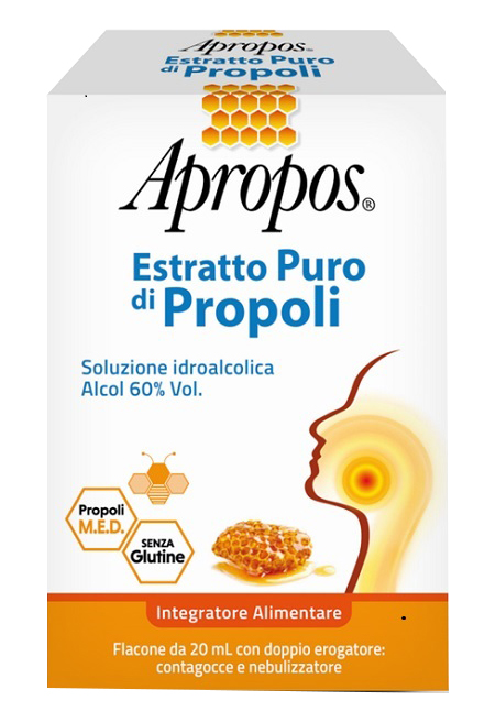 APROPOS ESTRATTO PURO DI PROPOLI SPRAY+CONTAGOCCE 20 ML - Farmacianuova.eu