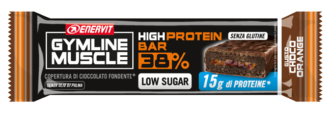 ENERVIT GYMLINE PROTEIN BAR 38% BARRETTA CIOCCOLATO-ARANCIA 40 G - Farmacianuova.eu