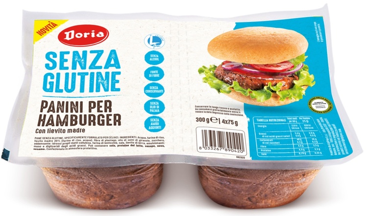 DORIA PANINI HAMBURGER 4X75 G - Farmacianuova.eu