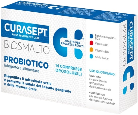 CURASEPT BIOSMALTO PROBIOTICO 14 COMPRESSE - Farmacianuova.eu