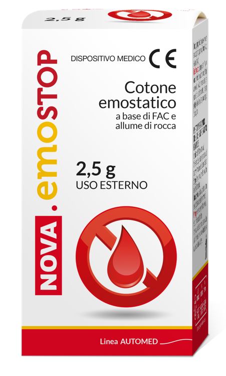 COTONE EMOSTATICO NOVA EMOSTOP 2,5 G - Farmacianuova.eu