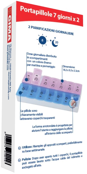 PORTAPILLOLE SETTIMANALE 7 GIORNI X 2 - Farmacianuova.eu
