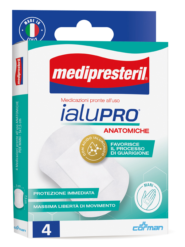 MEDIPRESTERIL IALUPRO MANI 5X7,5 CM 4 PEZZI - Farmacianuova.eu