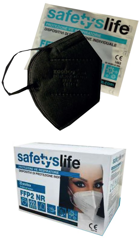 SEMIMASCHERA FILTRANTE FFP2 NERO 1 PEZZO - Farmacianuova.eu