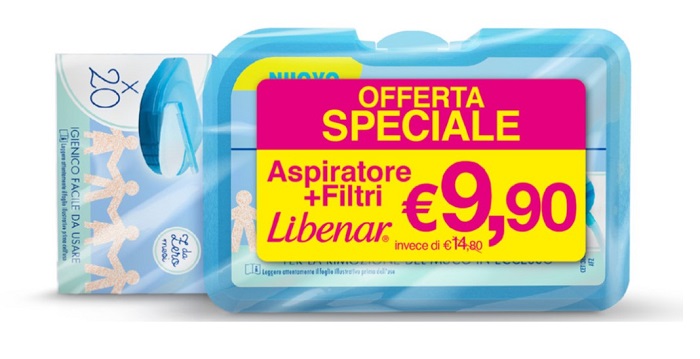 LIBENAR BIPACCO ASPIRATORE SOFT + 25 FILTRI - Farmacianuova.eu