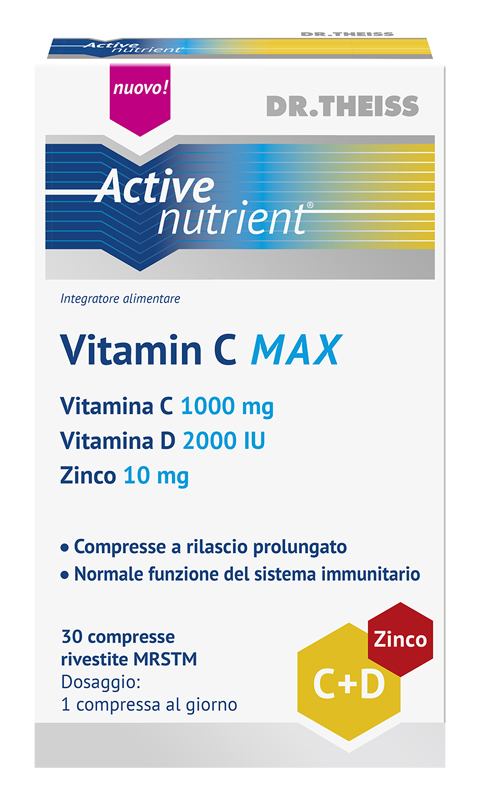 THEISS ACTIVE NUTRIENT VITAMIN C MAX 30 COMPRESSE - Farmacianuova.eu