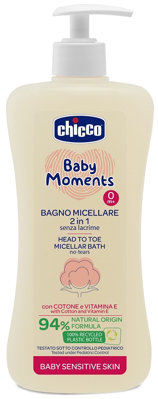 CHICCO BABY MOMENTS BAGNO CORPO CAPELLI MICELLARE 500 ML - Farmacianuova.eu