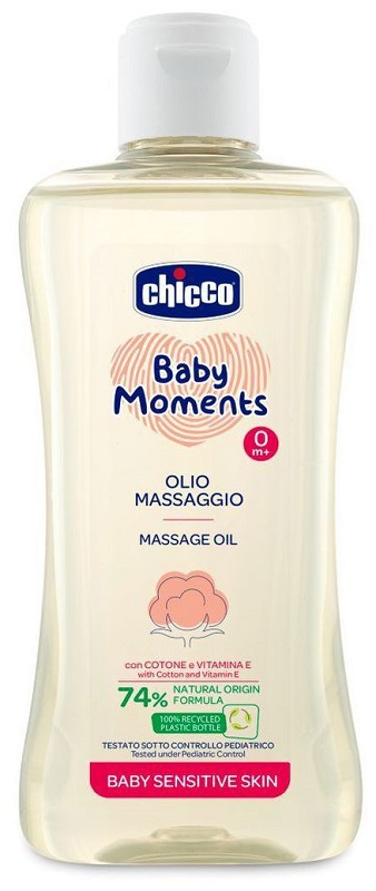 CHICCO BABY MOMENTS OLIO MASSAGGIO SENSITIVE 200 ML - Farmacianuova.eu