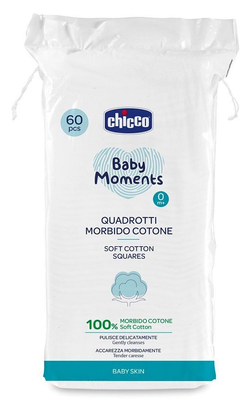 CHICCO BABY MOMENTS QUADROTTI 60 PEZZI - Farmacianuova.eu