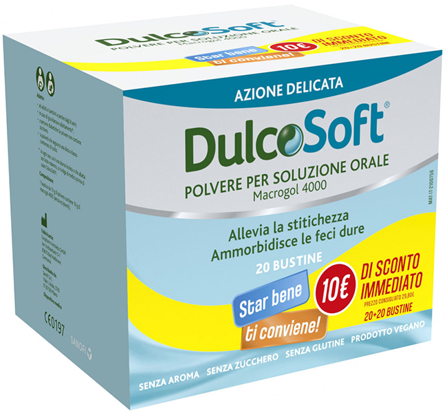 DULCOSOFT 20 BUSTINE BIPACK 1+1 - Farmacianuova.eu