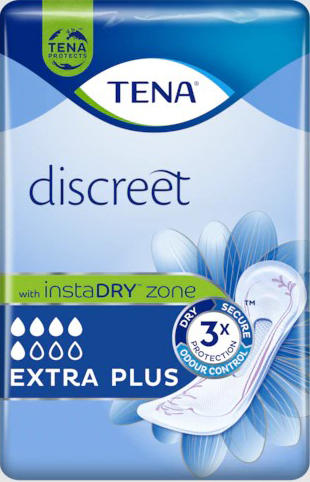 ASSORBENTE INCONTINENZA LEGGERA TENA DISCREET EXTRA PLUS 16 PEZZI - Farmacianuova.eu