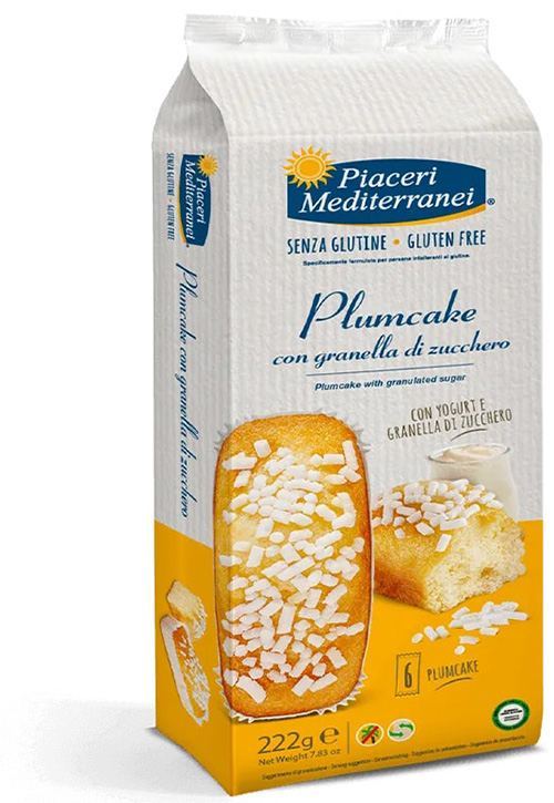PIACERI MEDITERRANEI PLUMCAKE GRANELLA ZUCCHERO 6 PEZZI 37 G - Farmacianuova.eu