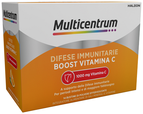 MULTICENTRUM DIFESE IMMUNITARIE BOOST VITAMINA C 14 BUSTINE - Farmacianuova.eu