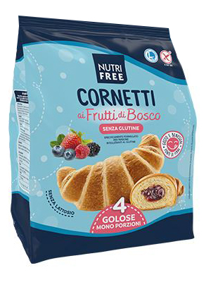 NUTRIFREE CORNETTI AI FRUTTI DI BOSCO 4 PEZZI DA 60 G - Farmacianuova.eu