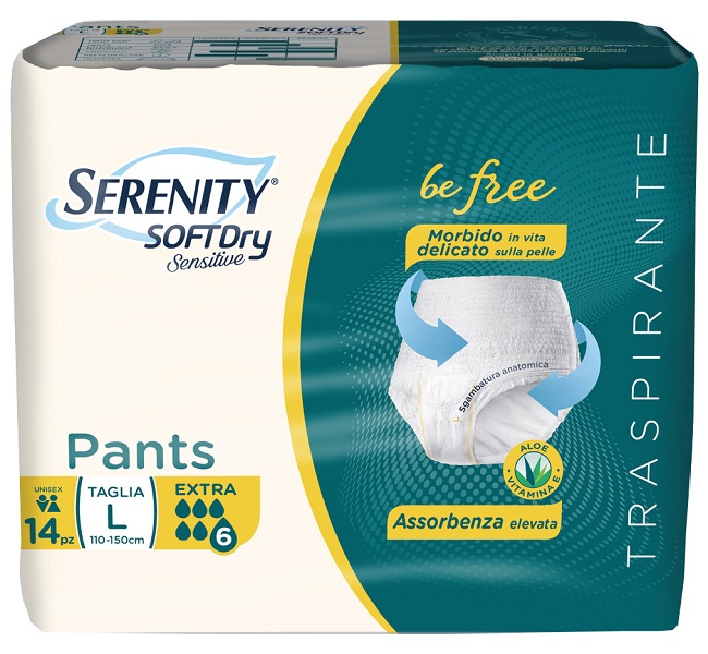 SERENITY PANTS SD SENSITIVE BE FREE EXTRA L 14 PEZZI - Farmacianuova.eu