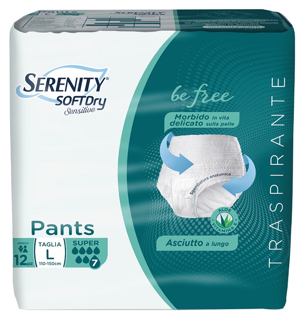 SERENITY PANTS SD SENSITIVE BE FREE SUPER L 12 PEZZI - Farmacianuova.eu
