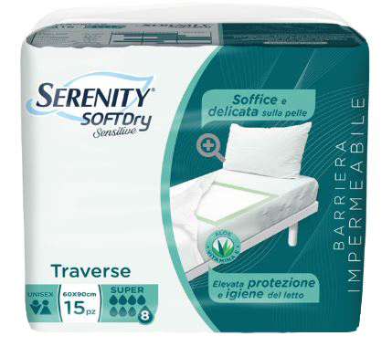 SERENITY TRAVERSA SD SENSITIVE SUPER 60X90 CM 15 PEZZI - Farmacianuova.eu